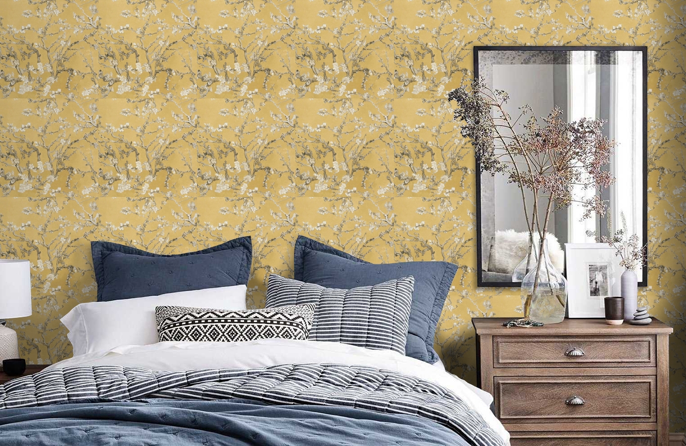 Обои 17146 фото в интерьере спальни