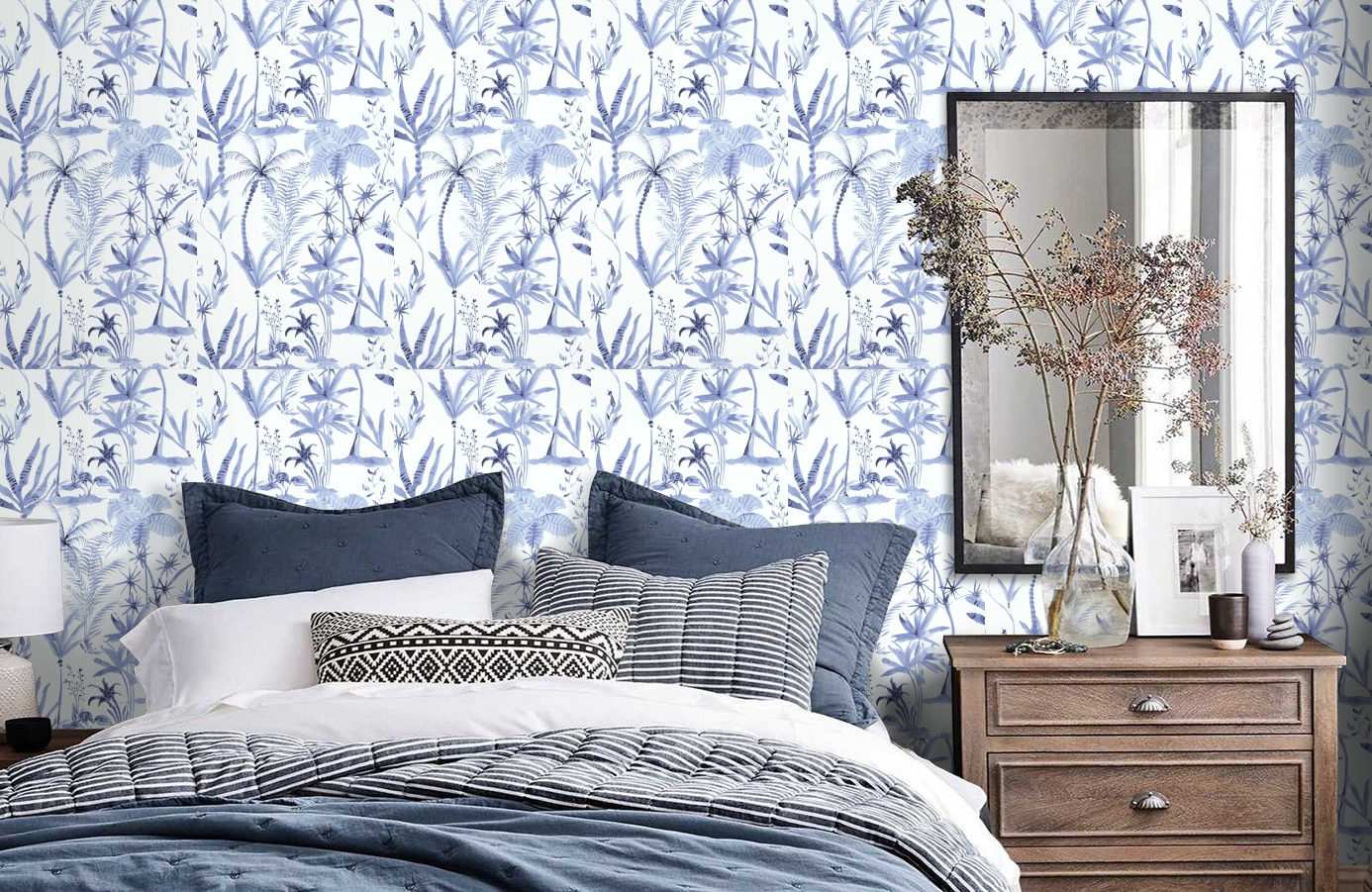 Обои 17662 фото в интерьере спальни