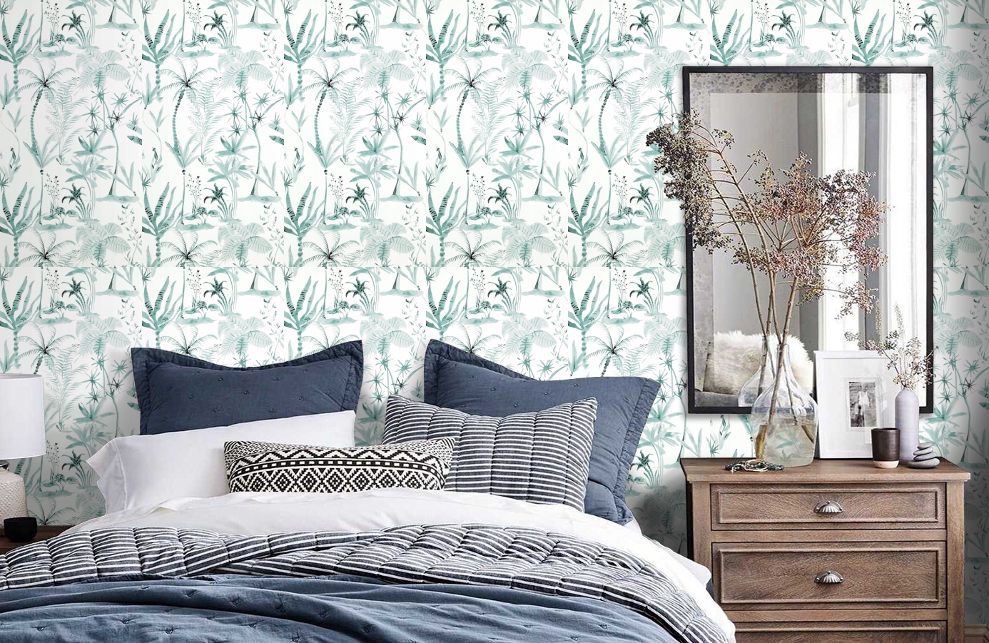 Обои 17663 фото в интерьере спальни