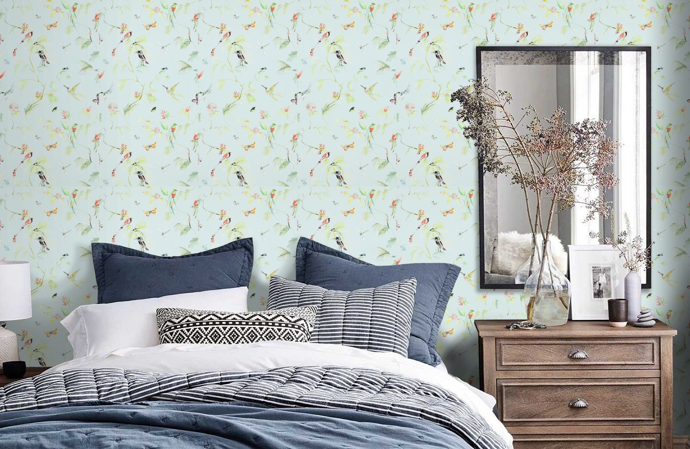 Обои 17711 фото в интерьере спальни