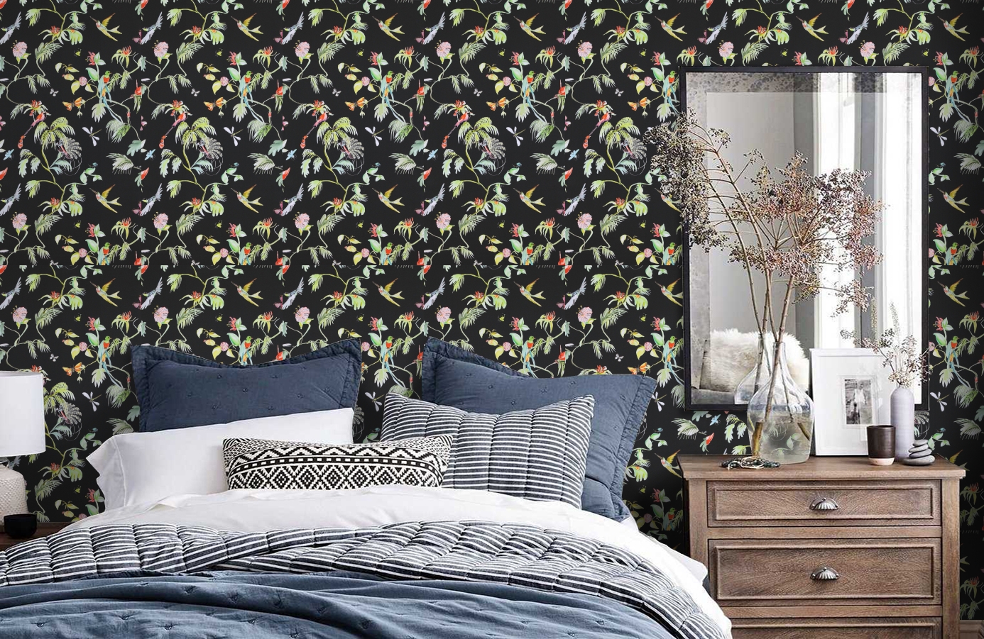 Обои 17712 фото в интерьере спальни