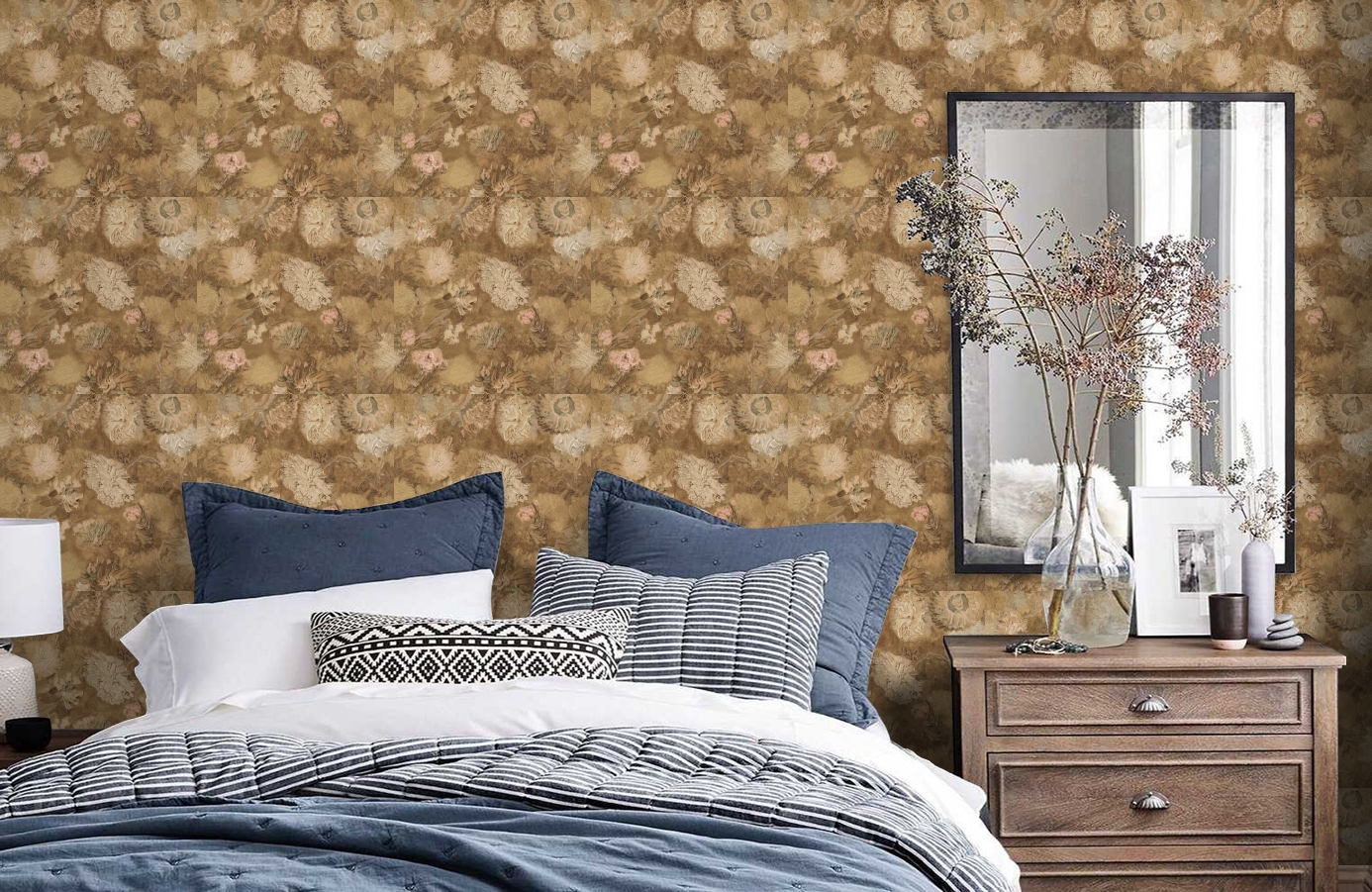 Обои 220002 фото в интерьере спальни Обои 220002 фото в интерьере спальни