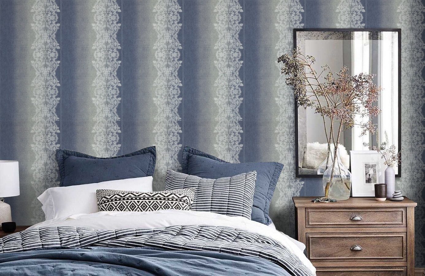 Обои 49800 фото в интерьере спальни