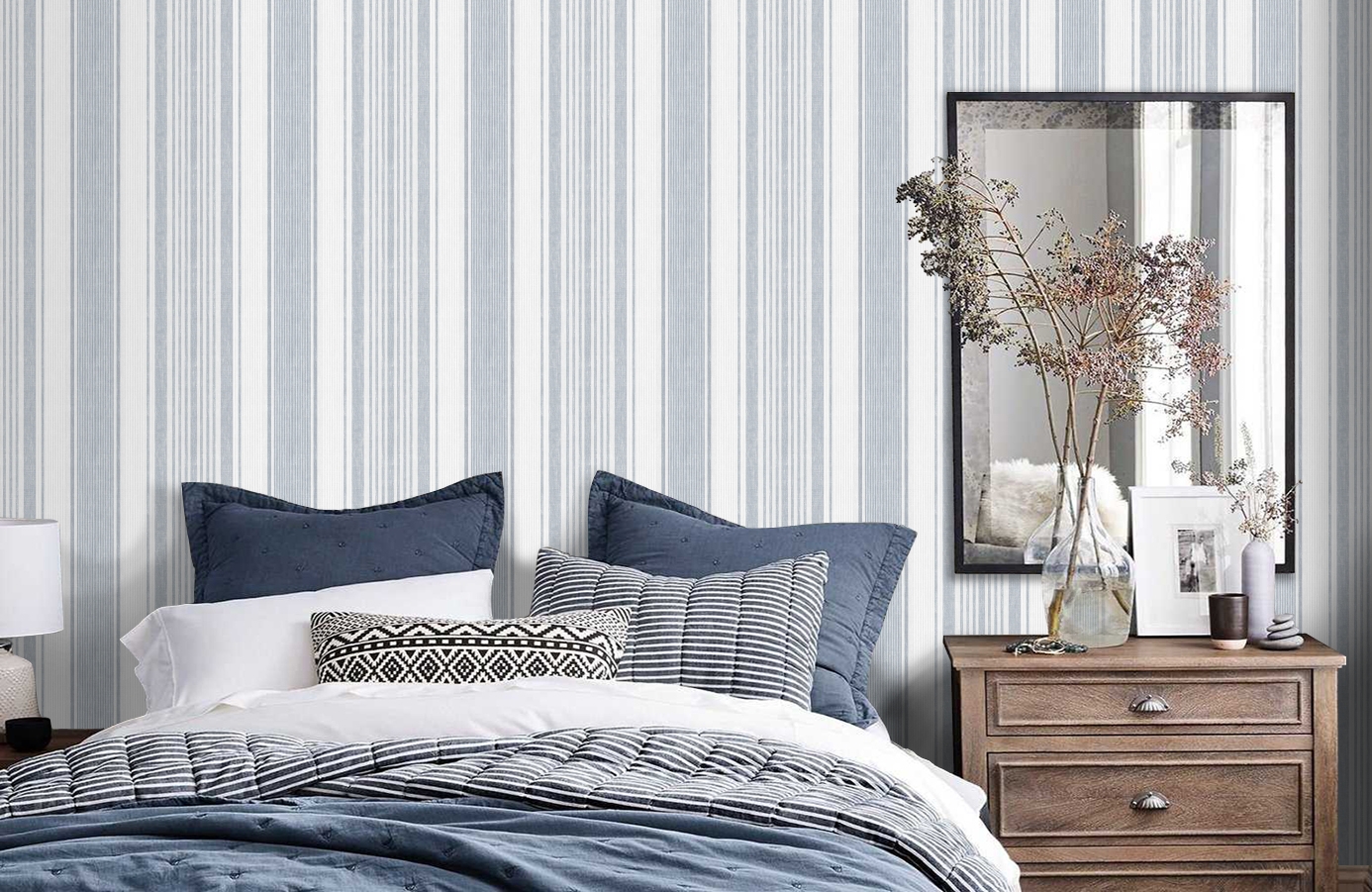 Обои 6860 фото в интерьере спальни