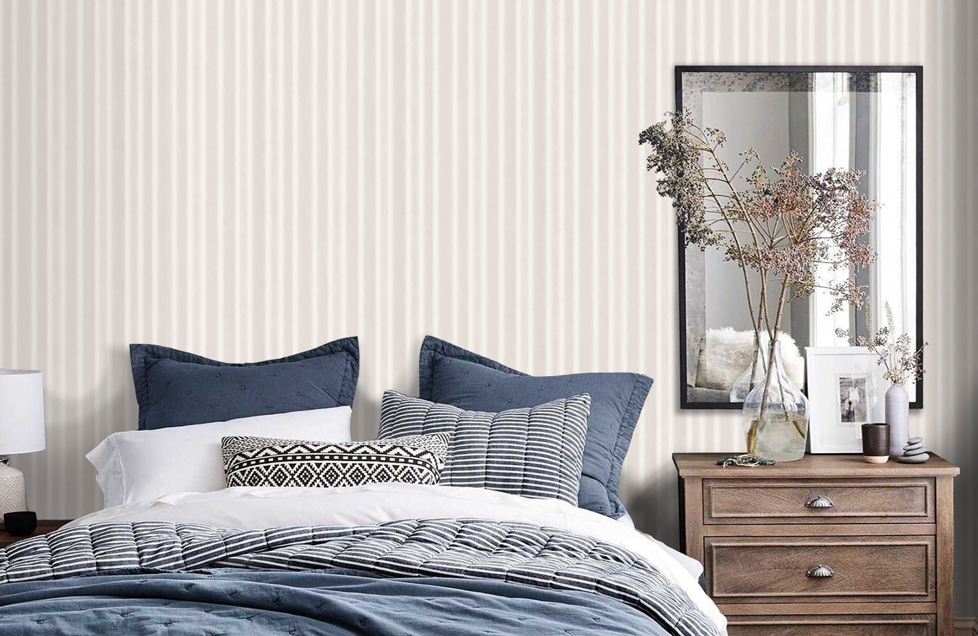 Обои 6867 фото в интерьере спальни