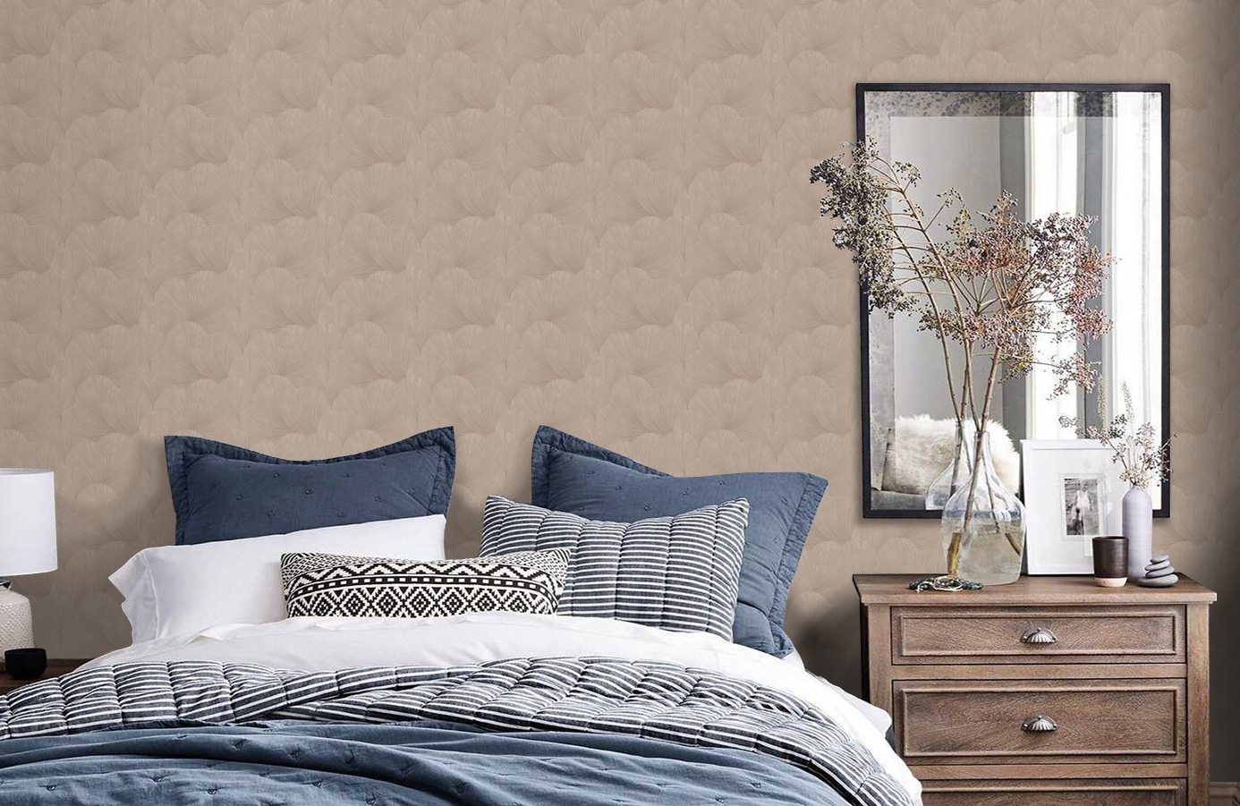 Обои 7261 фото в интерьере спальни