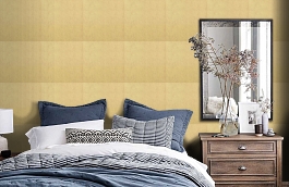 Обои 29-Gold фото в интерьере спальни превью