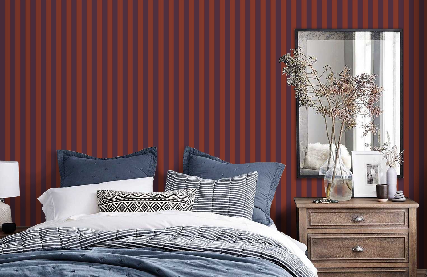 Обои 84/4016 фото в интерьере спальни