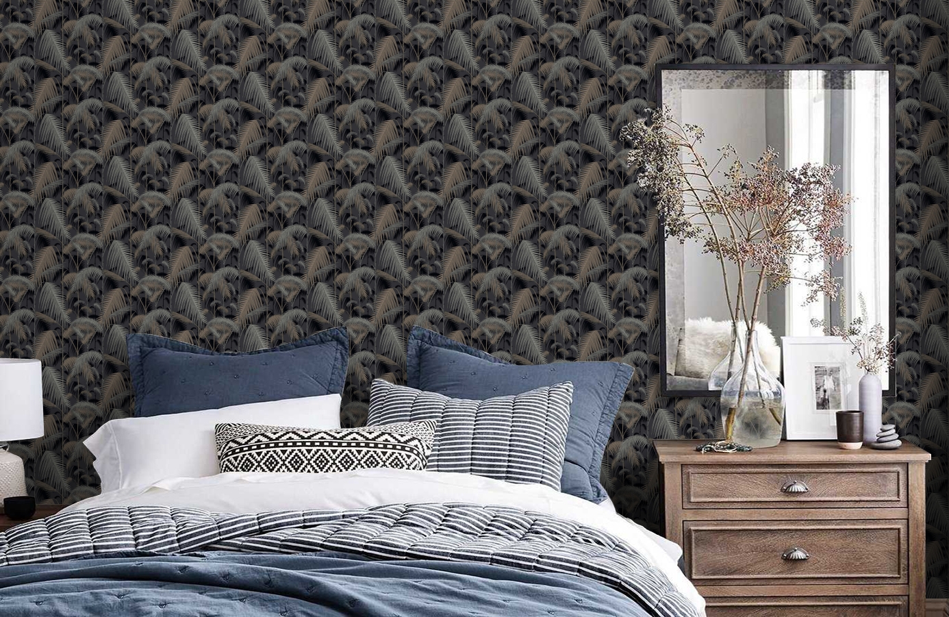 Обои 95/1004 фото в интерьере спальни