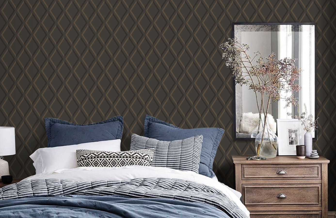 Обои 95/11062 фото в интерьере спальни