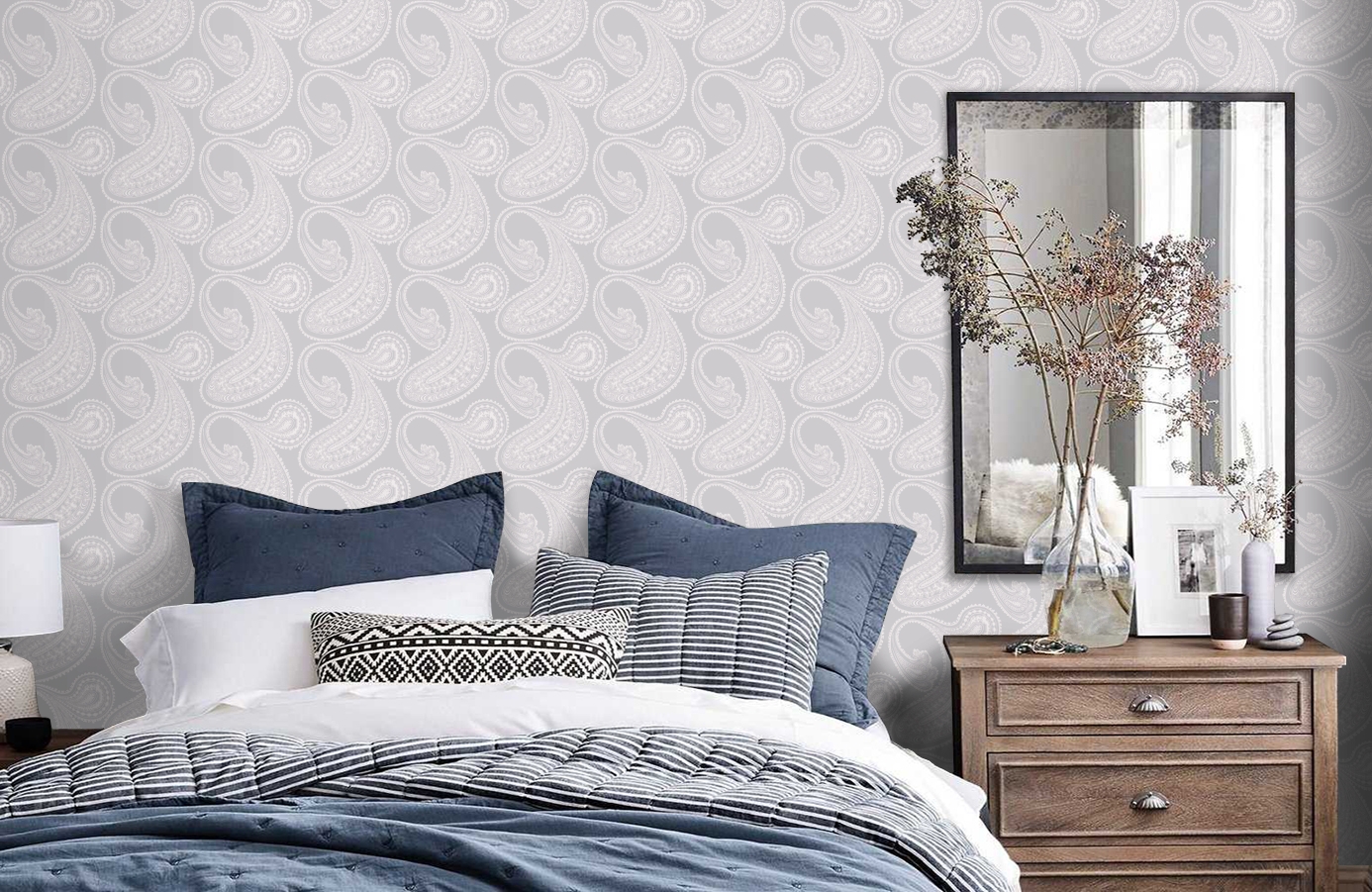 Обои 95/2012 фото в интерьере спальни