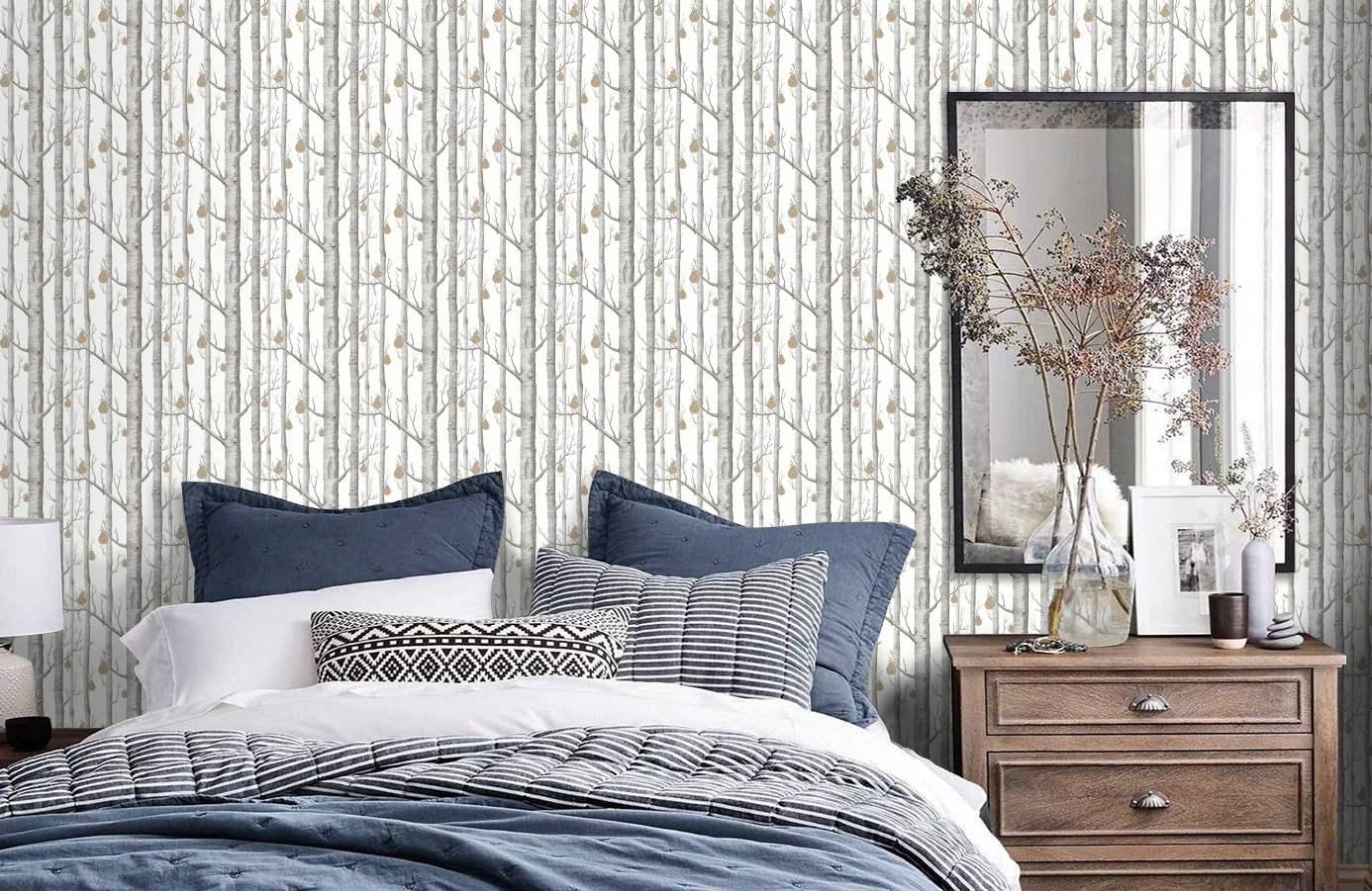 Обои 95/5027 фото в интерьере спальни