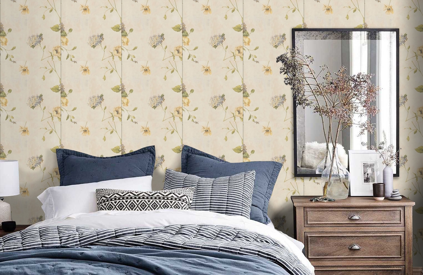 Обои 97013 фото в интерьере спальни