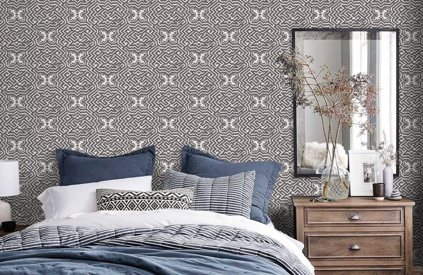 Обои 98/14057 фото в интерьере спальни