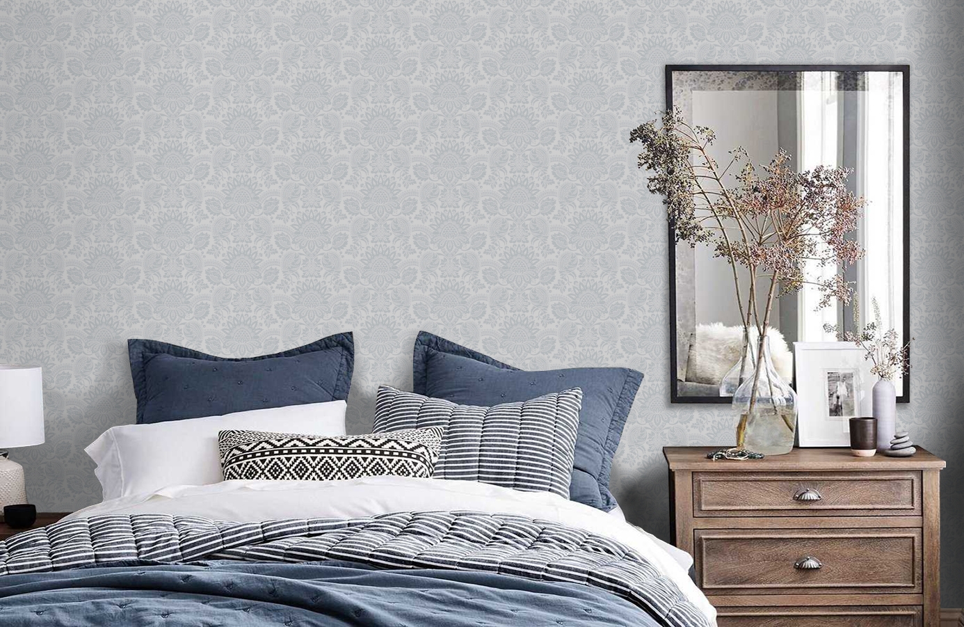 Обои 98/2006 фото в интерьере спальни