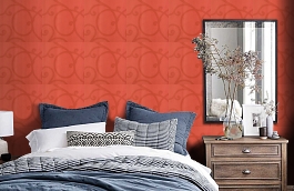 Обои HRY 24338109 фото в интерьере спальни превью