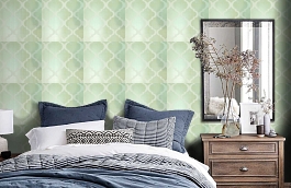 Обои MEA79011 фото в интерьере спальни превью