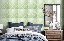 Обои MEA79014 фото в интерьере спальни превью