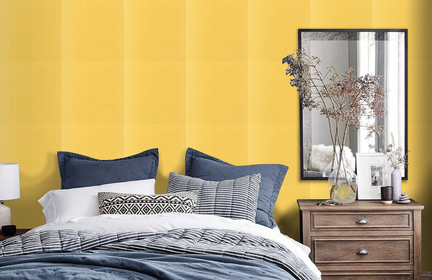 Обои MLW29792536 фото в интерьере спальни