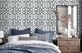 Обои W0010-02 фото в интерьере спальни превью