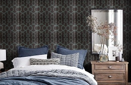 Обои W0010-06 фото в интерьере спальни превью