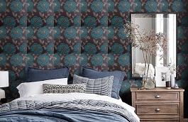 Обои W0012-06 фото в интерьере спальни превью