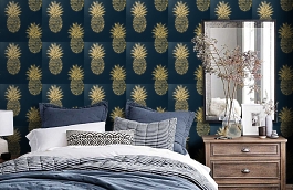 Обои W0086-03 фото в интерьере спальни превью