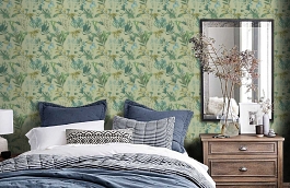 Обои BL22741 фото в интерьере спальни превью