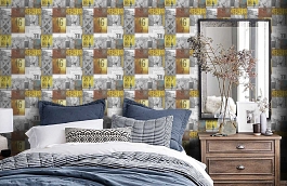 Обои WU20645 фото в интерьере спальни превью