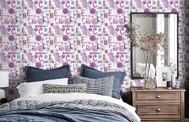 Обои WU20691 фото в интерьере спальни превью