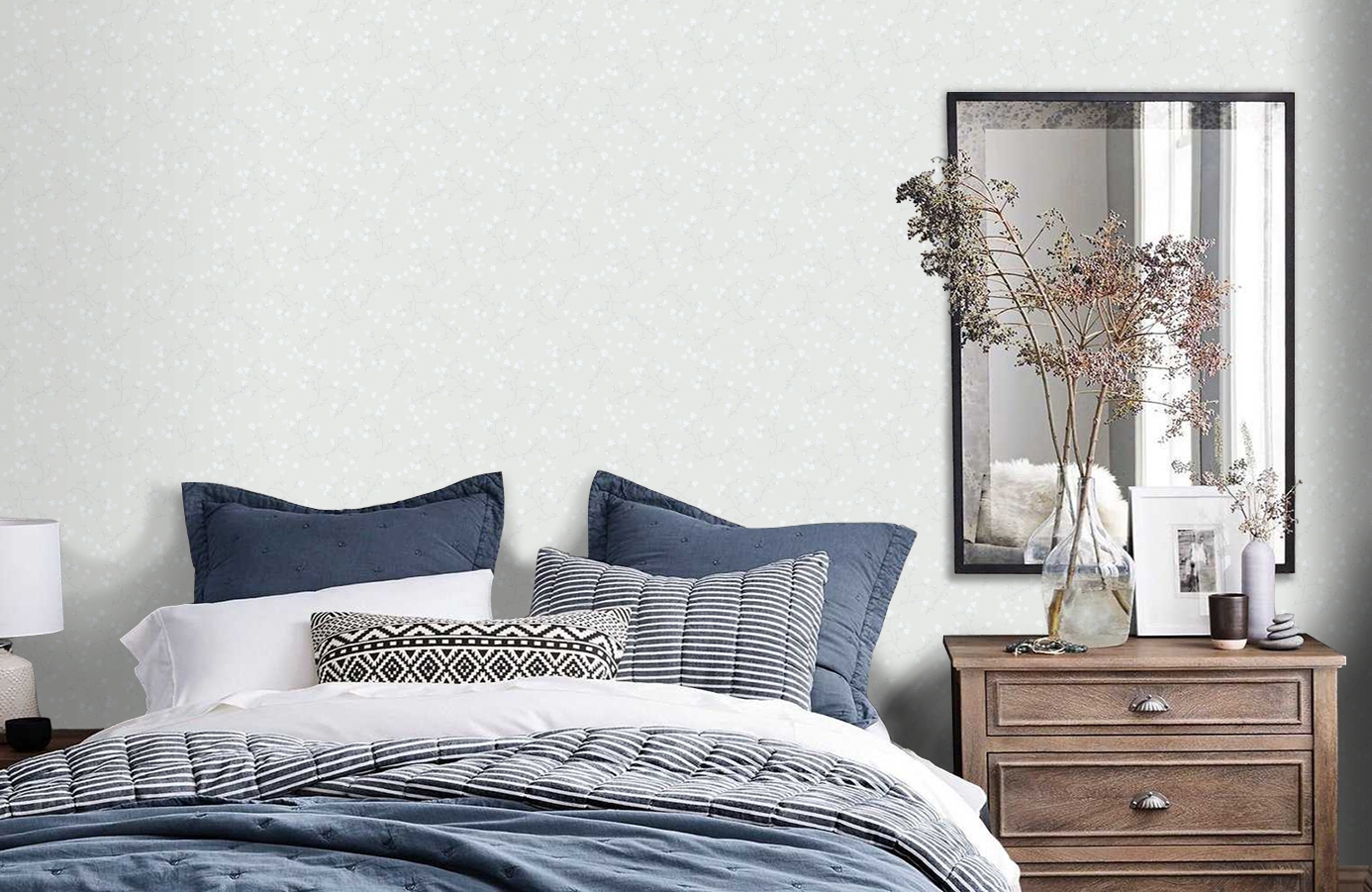 Обои 7001 фото в интерьере спальни