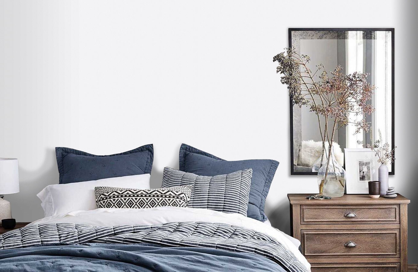 Обои 7040 фото в интерьере спальни