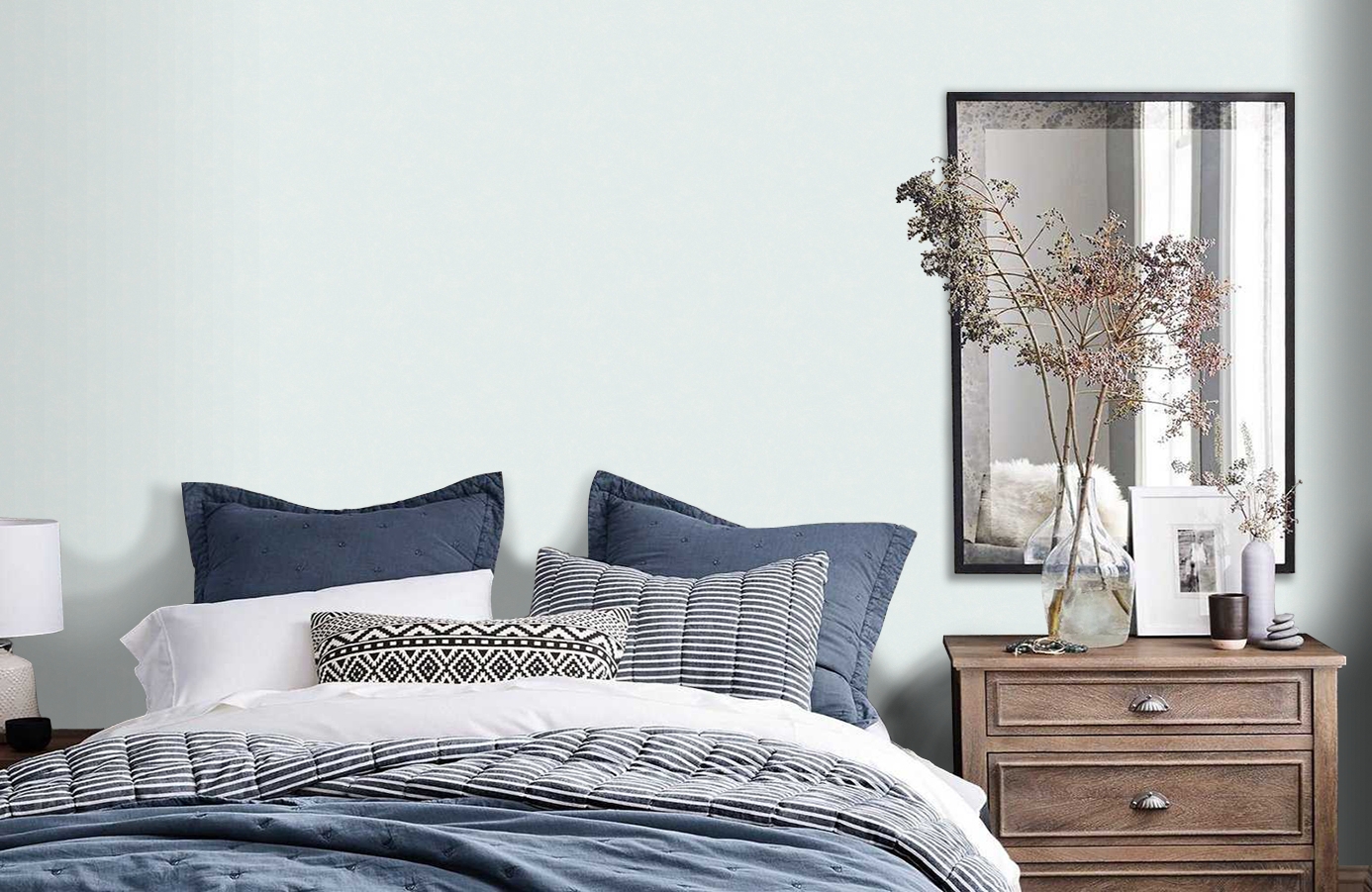 Обои 7051 фото в интерьере спальни