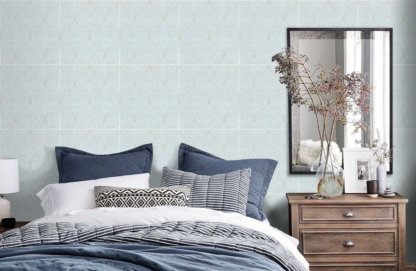 Обои FD812902 фото в интерьере спальни