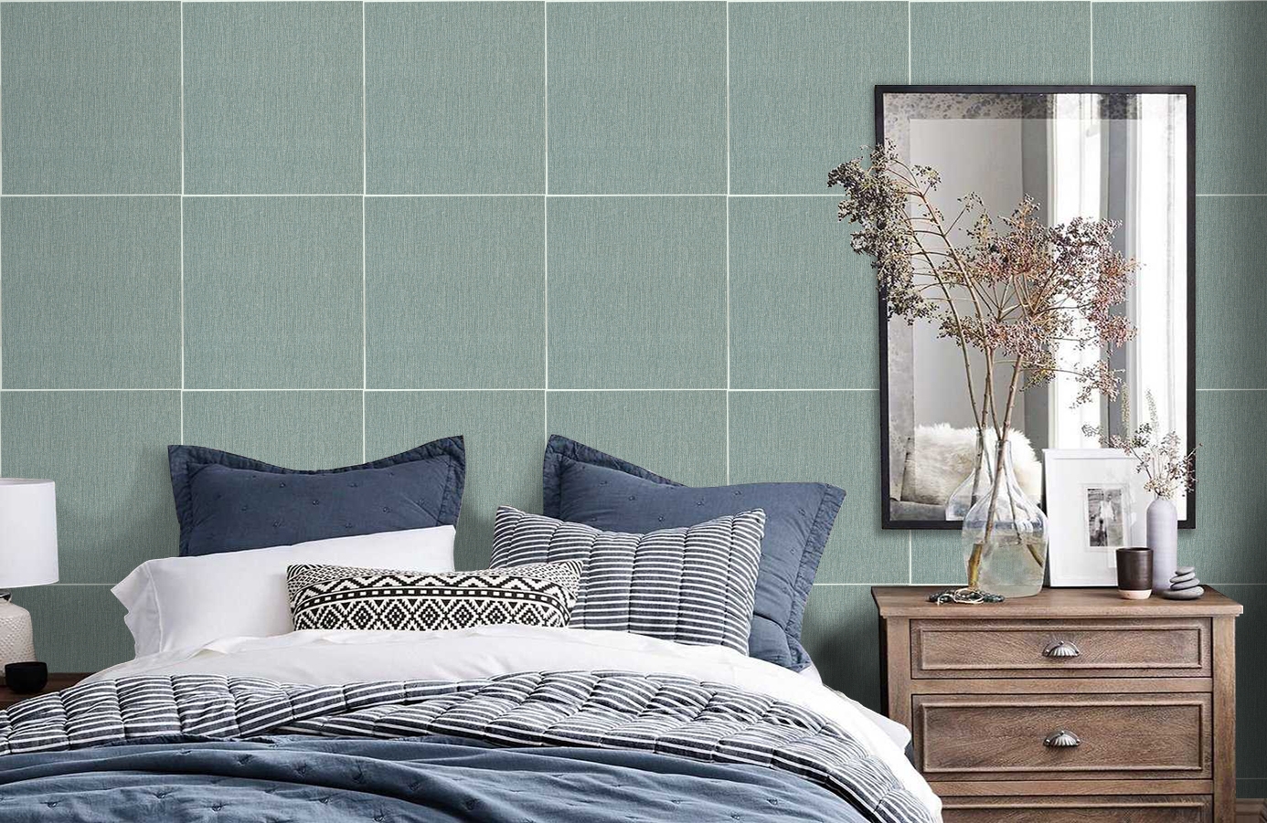 Обои FD812914 фото в интерьере спальни