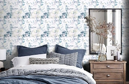 Обои 4810-34 фото в интерьере спальни превью