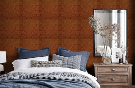 Обои CHA033 фото в интерьере спальни превью