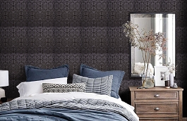 Обои CHA043 фото в интерьере спальни превью