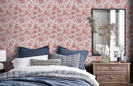 Обои CHA054 фото в интерьере спальни превью