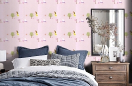 Обои DL21127 фото в интерьере спальни превью