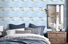 Обои DL21135 фото в интерьере спальни превью