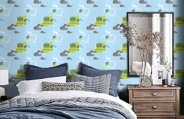 Обои DL21139 фото в интерьере спальни превью