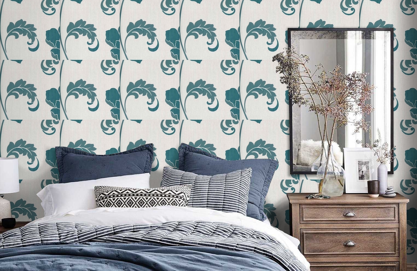 Обои FD20334 фото в интерьере спальни Обои FD20334 фото в интерьере спальни