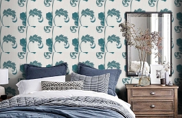 Обои FD20334 фото в интерьере спальни превью