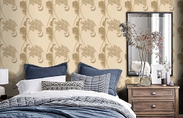 Обои FD20338 фото в интерьере спальни превью