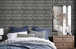 Обои 253C-03 фото в интерьере спальни превью