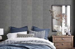Обои 255C-01 фото в интерьере спальни превью