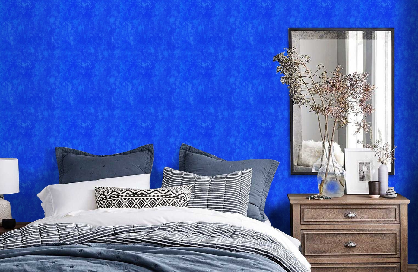 Обои 508-4 фото в интерьере спальни