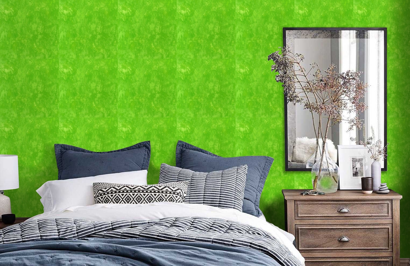 Обои 508-5 фото в интерьере спальни