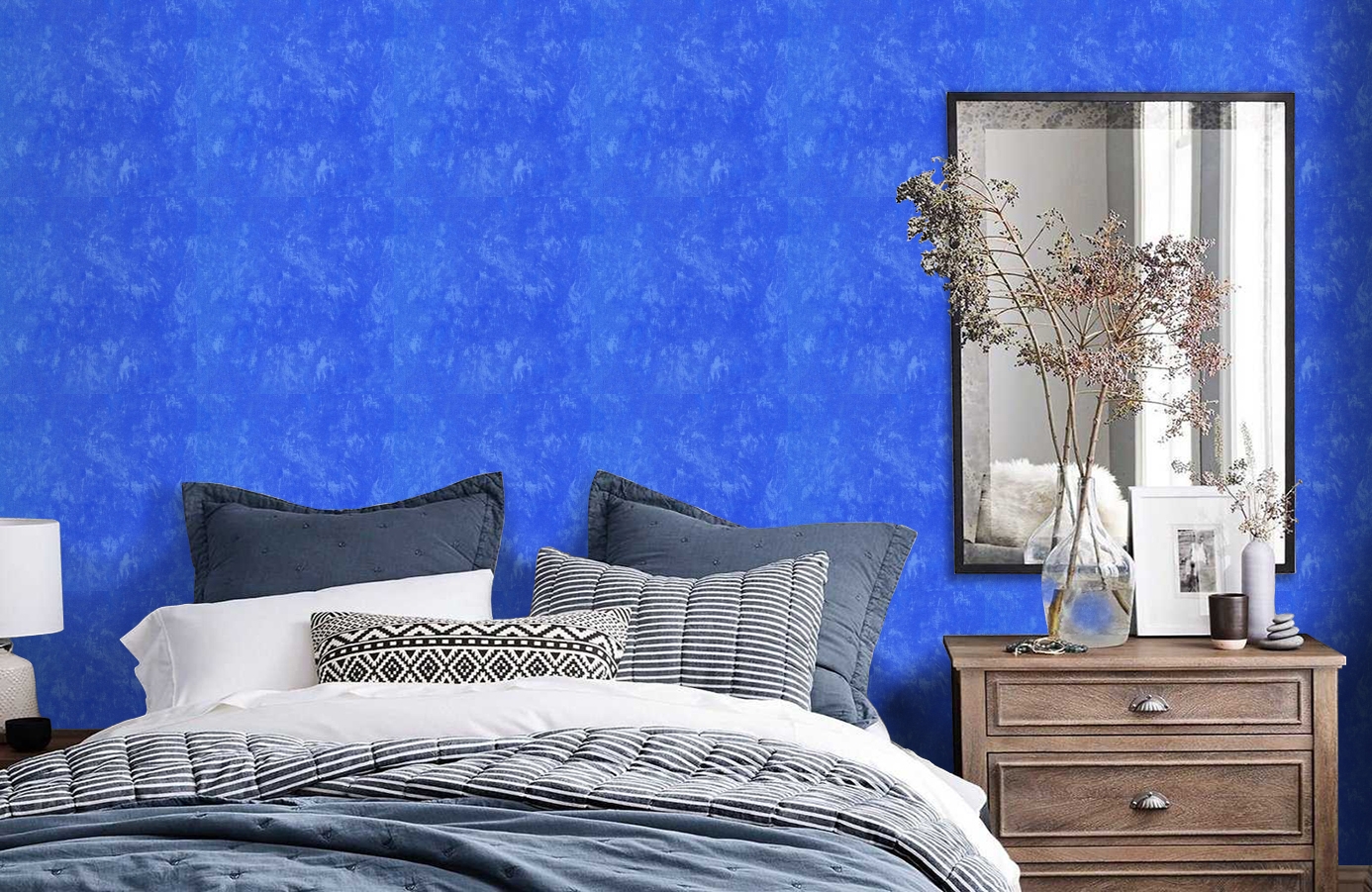 Обои 508-6 фото в интерьере спальни